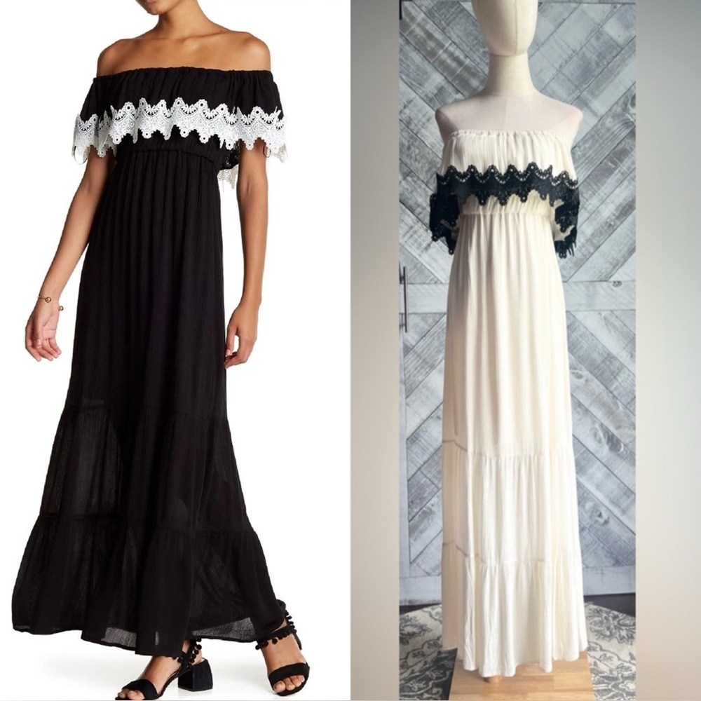 ROMEO + JULIET  COUTURE NWT  Off Shoulder Maxi Dress